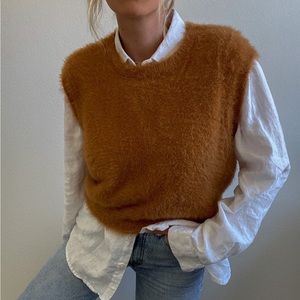 Eyelash Fringe Sweater Vest